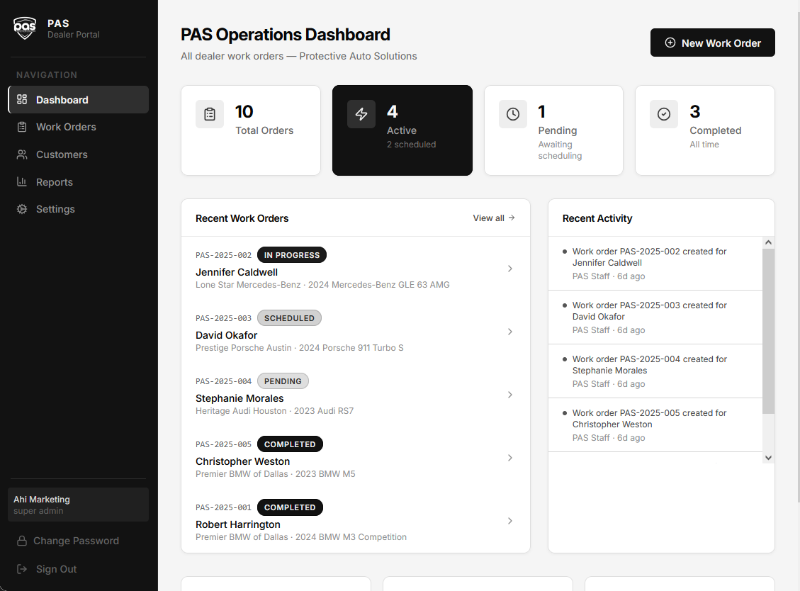 PAS PPF Dealer Portal